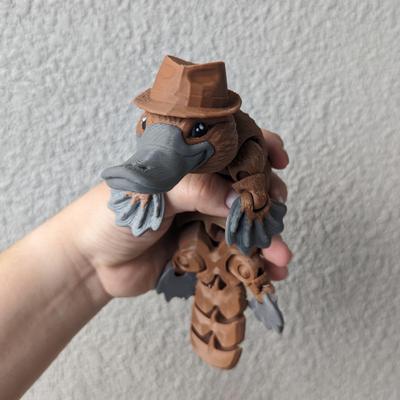 3D-печатная шарнирная фигурка утконоса, многосоставная подвижная фигурка утконоса, игрушка-фиджет для животных, украшение для рабочего стола, подарок для детей и взрослых