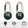 Survival Mini Compass Keychain Zinc Alloy Small Pocket Compass Carabiner Buckle Outdoor Accessory for Camping Hiking Backpacking