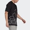 adidas Спортивная футболка с коротким рукавом и круглым вырезом с большим логотипом, топы унисекс, черные H60662