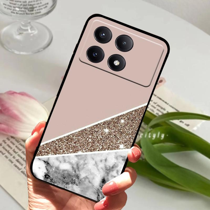 Чехол для POCO X6 Pro 5G Чехол POCOX6 Ударопрочный Мягкий ТПУ Силиконовый Чехол для Телефона Для Xiaomi POCO X6 Pro 5G Capa Мультяшный Матовый Бампер