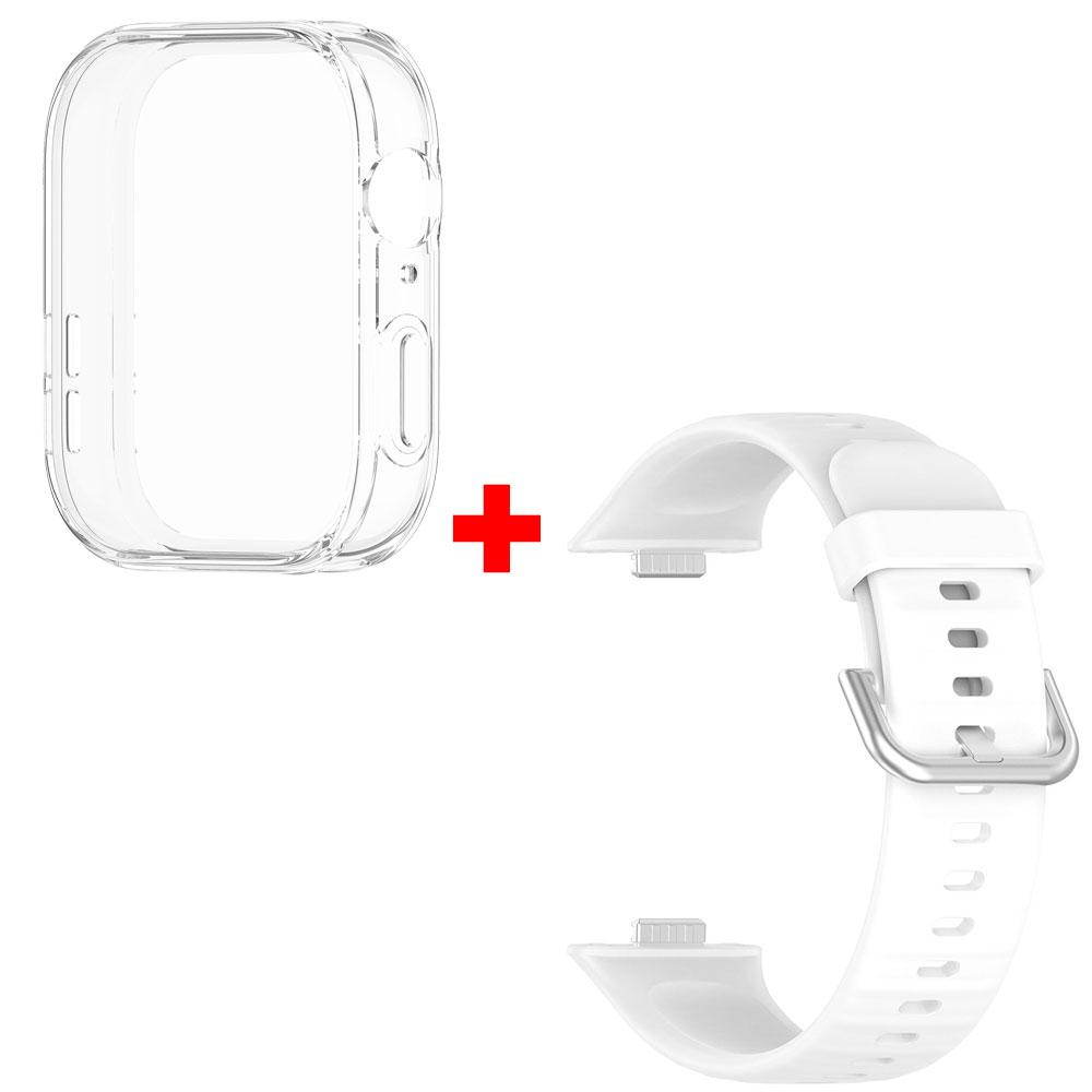 Силиконовый ремешок для часов + чехол для Huawei Watch Fit 3 Ремешок Сменный браслет Ремешок для Huawei Watch Fit3 с чехлом Защитная пленка для экрана
