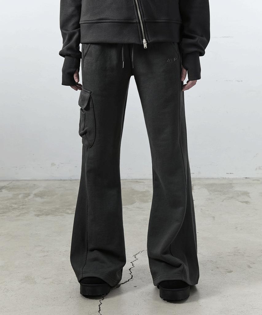 41PRAY Мини Карманные Брюки Bootcut / Угольный
