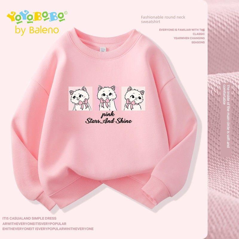 Baleno Kids Ybb Series Girls' Sweatshirt Spring and Autumn Tops 2026 New Spring Children's Clothing Spring Outfit