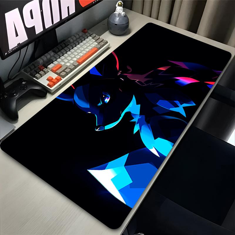 Gaming Mouse Pad Mouse Pad Anime Pc Accessories Mousepad Ppokemon Lucario Xxl Mat Gamer Large Desk Mat Extended Desk Playmat