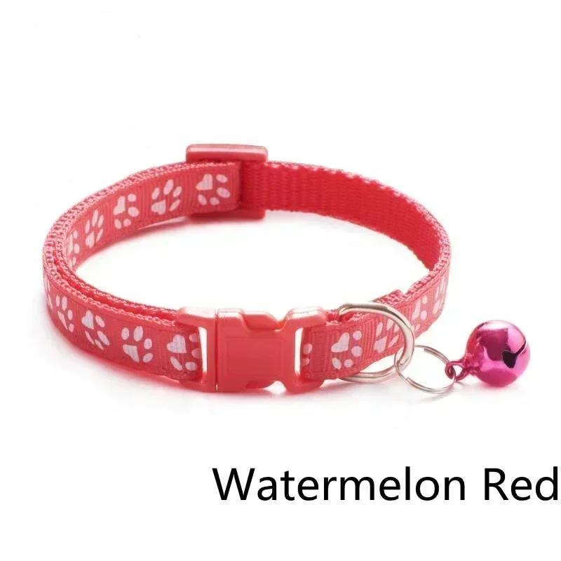 Cat Dog Universal Collar Adjustable footprint Pet Collar with Bell and PP Material Separator Reflecting Safety Bucket Solid Safe
