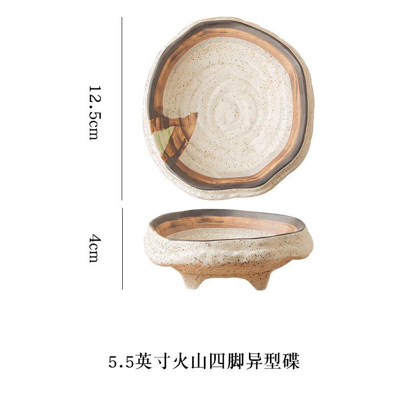 European Ceramic Salad Dessert Bowl Kitchen Shaped Cold Dish Snack Plate Dipping Saucer Candy Nuts Storage Tray Vintage Cutlery