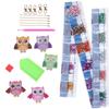 5PCS DIY Owl Diamond Painting Key Chain Acrylic Pendant Handmade Art Key Buckles