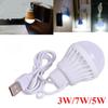 1PC Cold Emergency Reading 5W Portable Lamp Light USB Ball Bulb Night LED