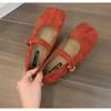 2025 японский стиль Tabi Ninja Shoes женские ретро замшевые балетки с разрезом на носке лодочки женские джинсы Mary мокасины балетки