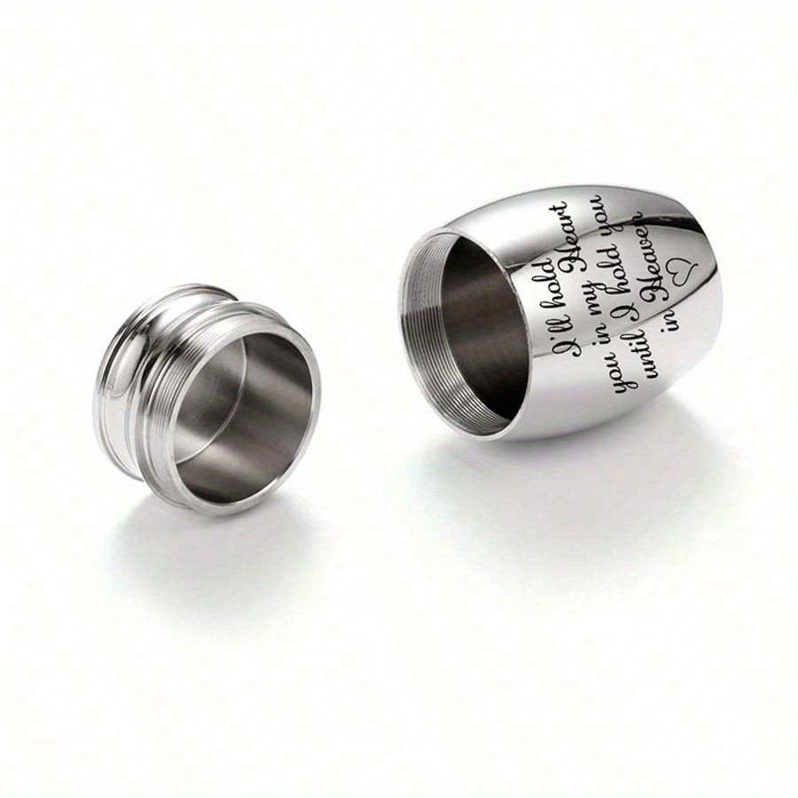 Маленькие памятные урны для праха человека или питомца 1,57 дюйма Мини-урны для кремации для праха Мемориальный держатель для праха из алюминиевого сплава - Я буду держать тебя в своем сердце до