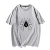 Мужская летняя хлопковая футболка с рисунком паука, топы, футболки, мужская повседневная одежда с круглым вырезом, женская с коротким рукавом, уличная одежда Харадзюку