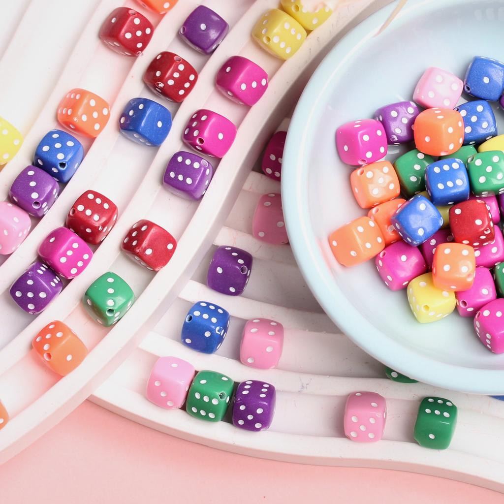 Высокое качество DIY кости бусины браслет для изготовления ювелирных изделий аксессуары бусины-разделители ожерелье 100 шт. акрил 8 мм квадратной формы