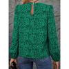 Женская шифоновая рубашка с длинными рукавами и леопардовым принтом, осенние новые свободные ажурные пуловеры