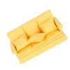 1:12 Doll House Mini Sofa with 3pcs Pillow Living Room Furniture Wooden Doll House Decoration