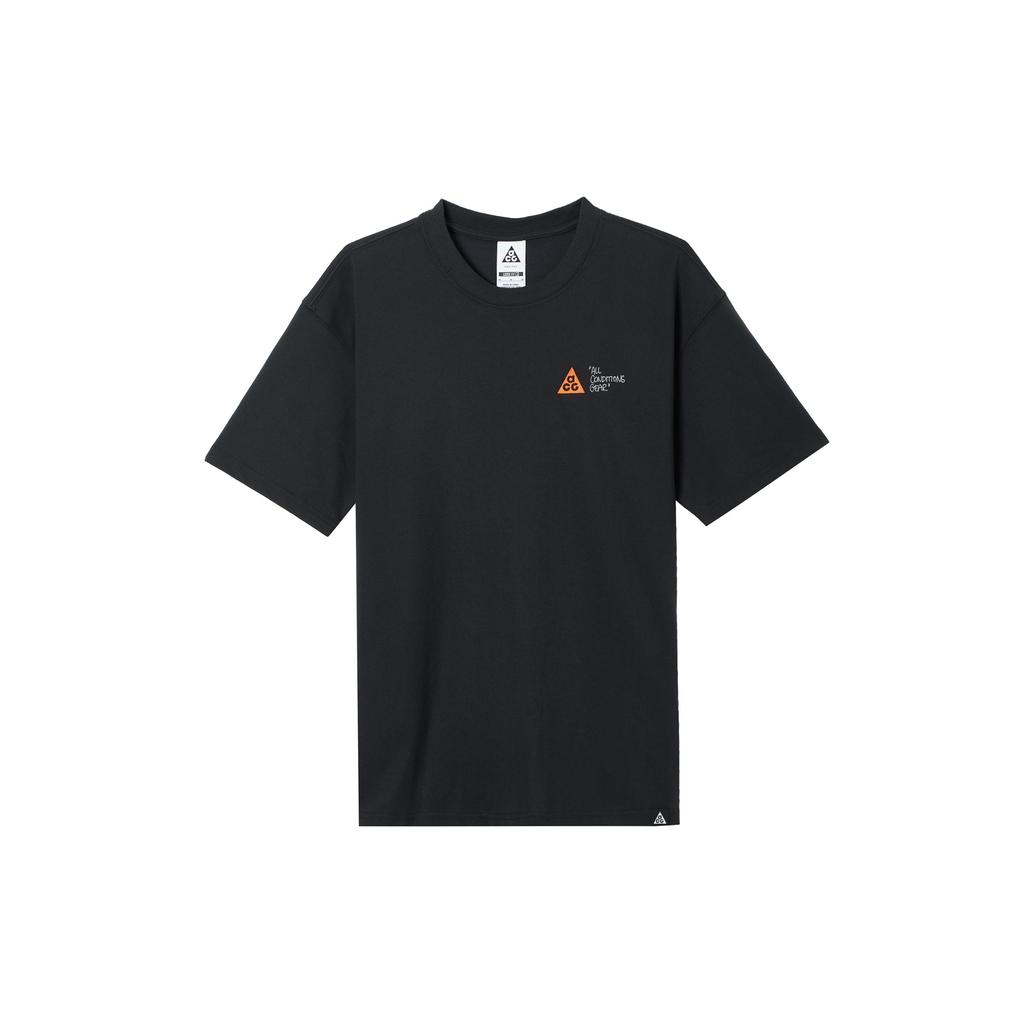 Nike SS25 Удобная круглая горловина спортивная повседневная футболка с коротким рукавом мужские топы черного цвета HJ0801-010