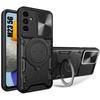 Case for Samsung Galaxy M23 5G Black - Shockproof Back Ring Stand Camera Cover