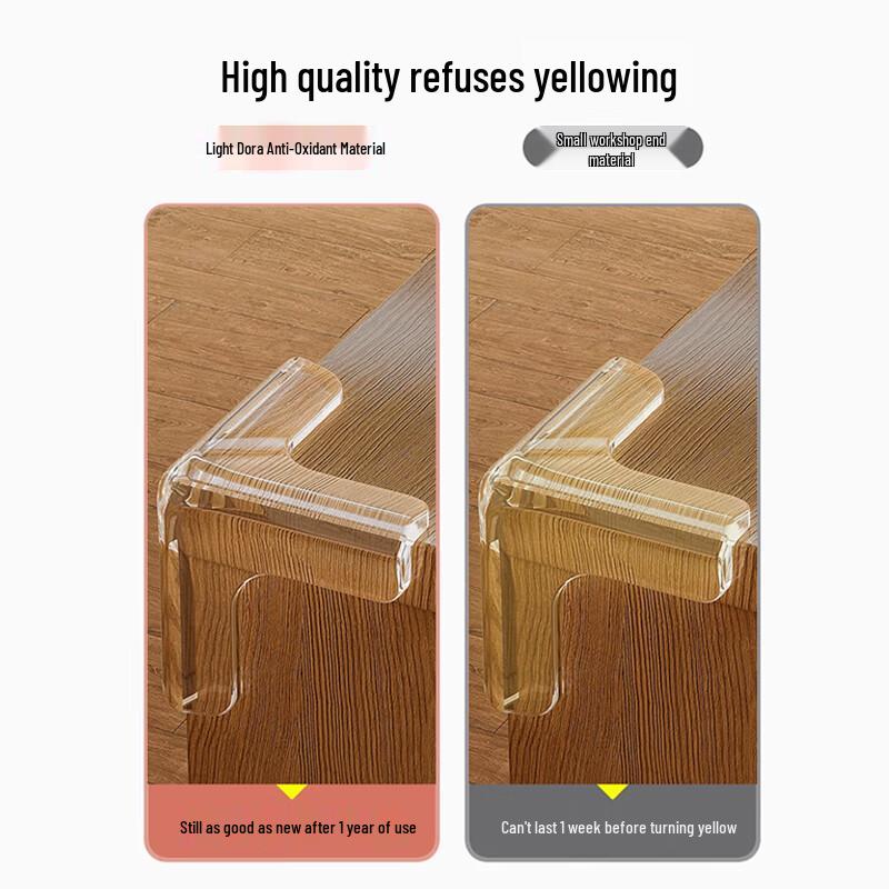 Прозрачные силиконовые Т-образные уголки для безопасности детей, 8 штук