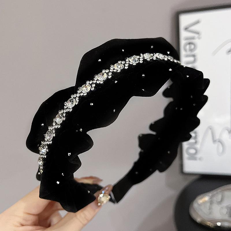 Плиссированные тканевые банты для волос для женщин, элегантные французские темпераментные повязки на голову, аксессуары для волос