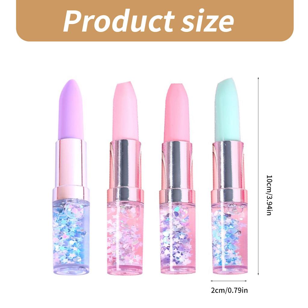 4 шт. гелевая ручка в форме помады, ручка с жидким песком 0,5 мм, карманная гелевая ручка, пишет плавно, быстро сохнет для девочки, ребенка, студента