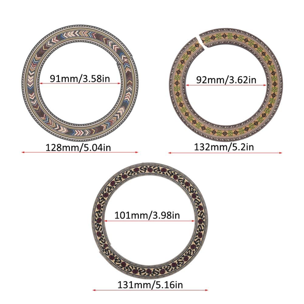 6PCS Sound Hole Decoration Guitar Soundhole Rosette Classical Guitar Inlay Classical Guitar