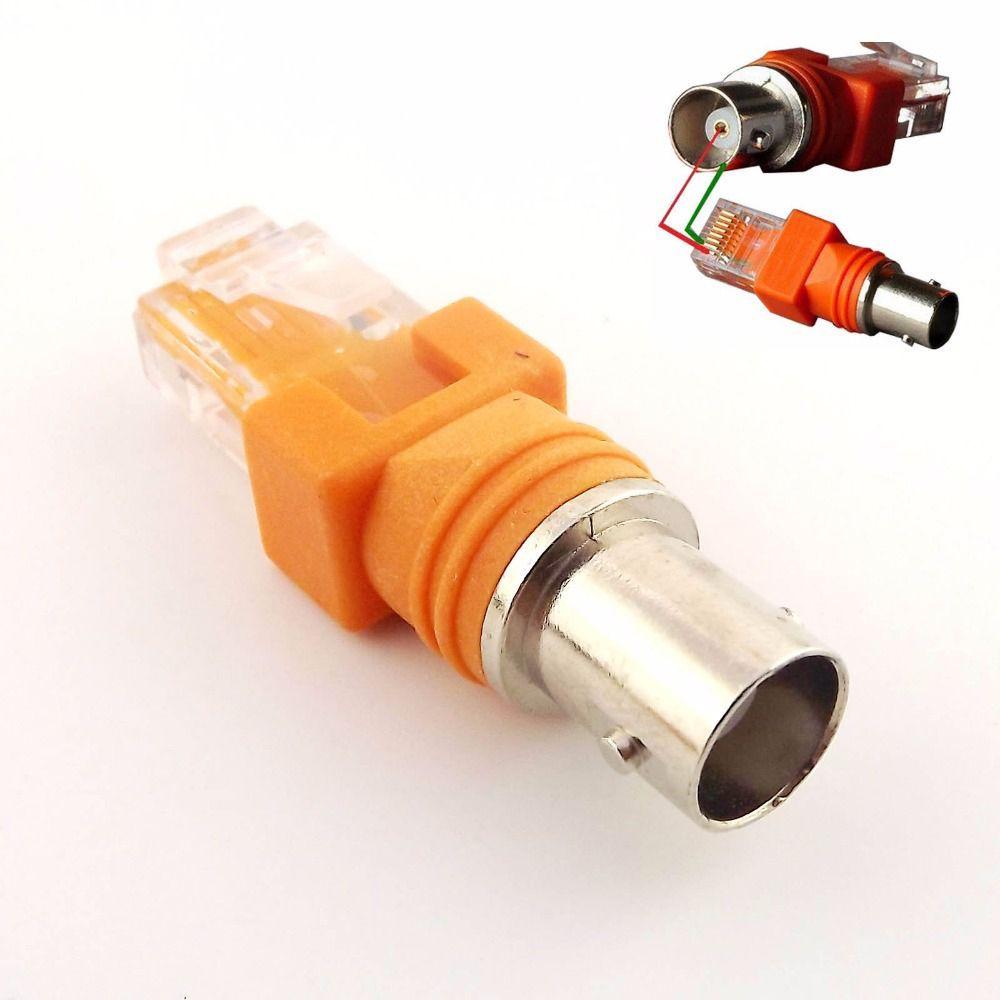 Chassis Panel Barrel Coupler Cable Connector Adapter RJ45 To RF BNC Female To RJ45 Male Connectors