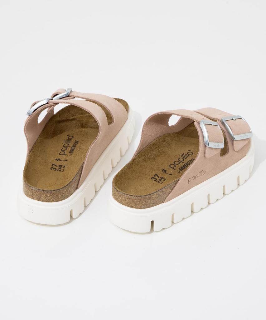 Сандалии Birkenstock Arizona Chunky из замшевой кожи 1029117 Светло-розовые