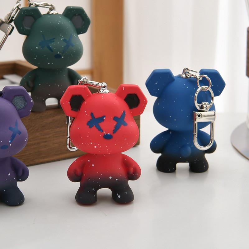 Acrylic Starry Bear Chameleon Keychain With Color Change Effect For Gifts And Travel
