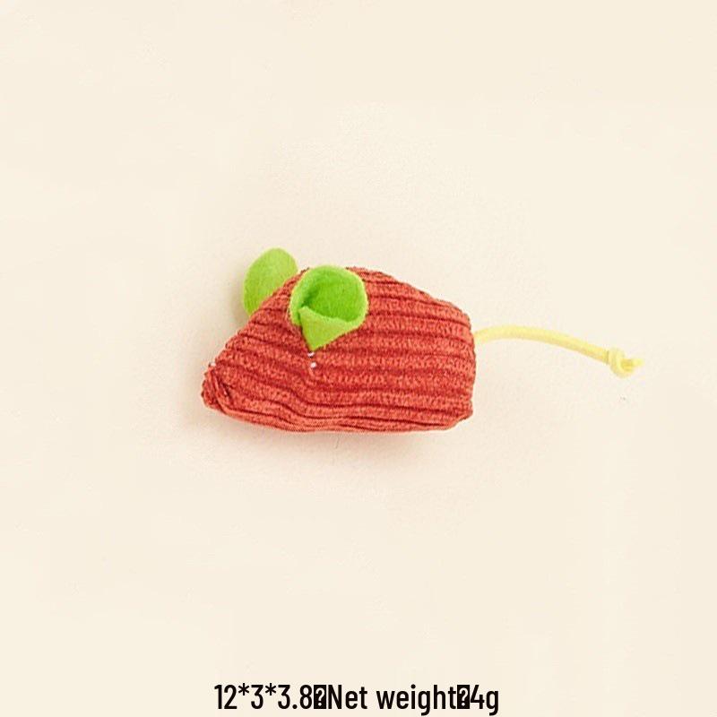 Набор игрушек для кошек: Плюшевая мышь с перьями, молярная и устойчивая к укусам