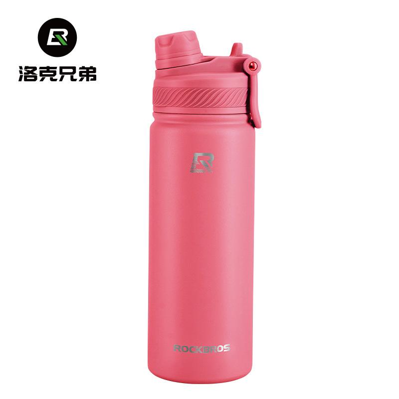 Stainless Steel Large Capacity Vacuum Flasks with Two Type Spout Portable Handle for Outdoor Cycling Sports Travel Water Bottles