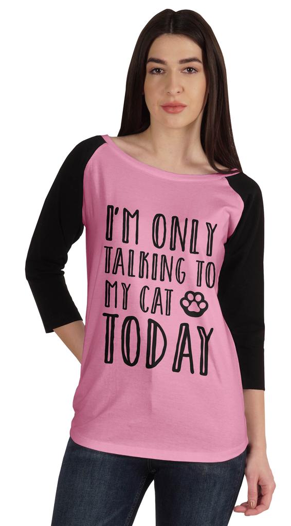 Inkmeso Я сегодня разговариваю только со своим котом. Милые футболки для любителей кошек.