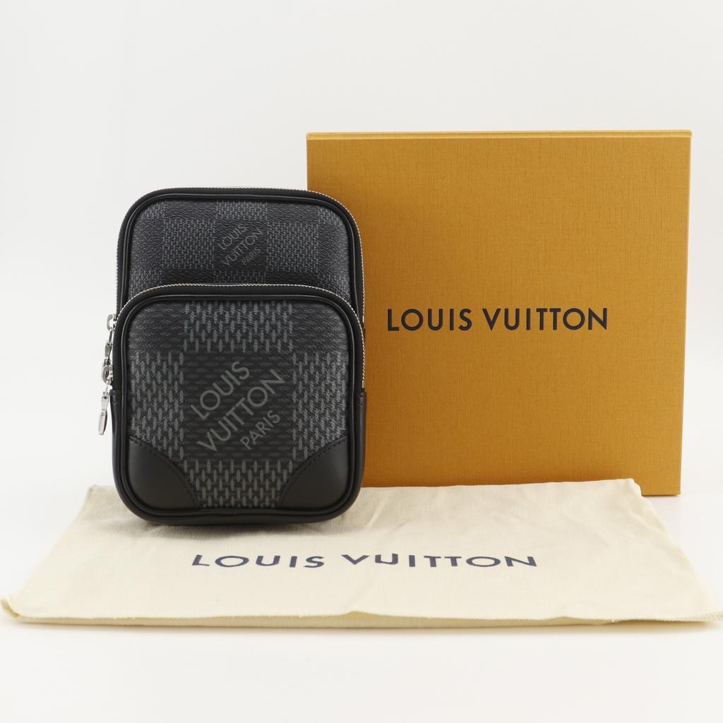 LOUIS VUITTON Amazon Sling Shoulder Bag N50012 body bag black Damier Grafitto Canvas mens Used