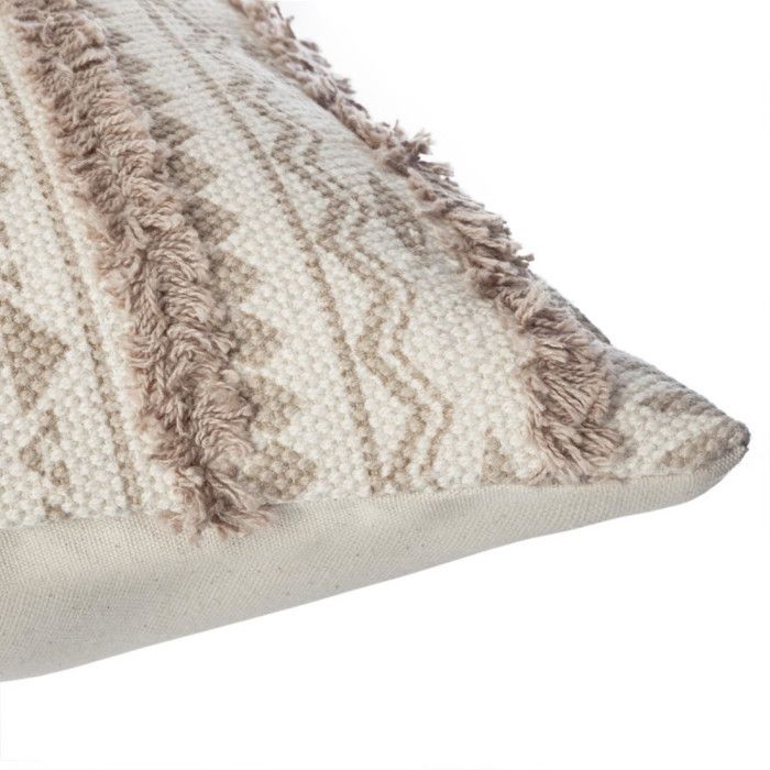 Housse coussin tuftee ethnique 40 x 40 cm Atmosphera - lin