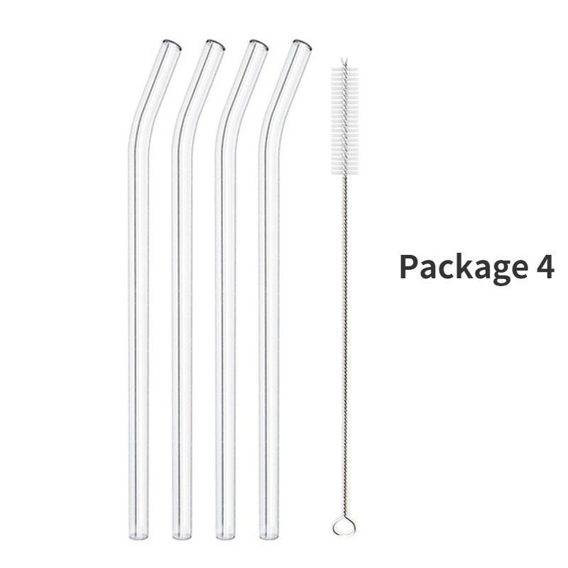 Соломинки из боросиликатного стекла, экологически чистые многоразовые соломинки для коктейлей, барных аксессуаров, соломинки с кисточками