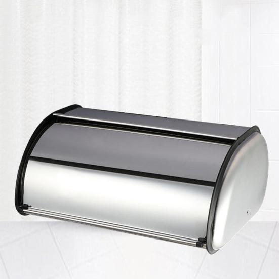 Home Hotel Steel Bread Kitchen Large Stainless Holder Storage Container Box Bin