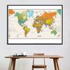 World Map -Classical Map Large Poster Prints Wall Art Background Cloth Home Living Room Wall Decor