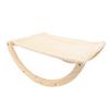 Wooden Cat Hammock Foldable Antislip Easy To Assemble Elevated Pet Hammock Bed Furniture for Indoor Cat Plush Style