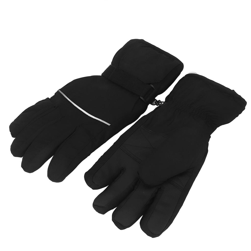 Электрические перчатки с подогревом, сенсорный экран, водонепроницаемые, дышащие, регулируемые, теплые, черные для