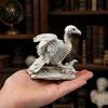 Vintage Halloween Skeleton Decor Vulture Statue, Realistic Bird Bone Figurine for Distressed Texture Home Decor, Spooky Tabletop Ornament Living Room