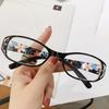 Zinc Zinc Alloy Elderly Reading Eyewear Flower Printed Anti Blu-ray Eyewear Folding Presbyopic Glasses  Daily