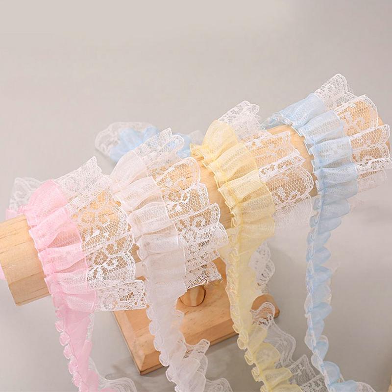 5см*4,5м Органза DIY Рюши Декоративные Аксессуары Полиэстер Ручная работа Кукольная одежда Платье Ткань Принадлежности 6 Цветов