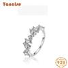 Tancise Classic 925 Sterling Silver  Zircon Ring Ladies Jewelry Wedding Promise Party Gift