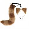 Cat Ear Headband With Tail Collar Set Cosplay Costume Accessory Anime Girl Party Outfit