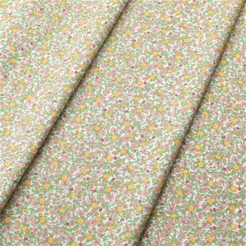 Fresh Printed Light and Thin Skin Friendly Handmade DIY Rich Colors Pure Cotton Floral Print Poplin Fabric Fabric Breathable