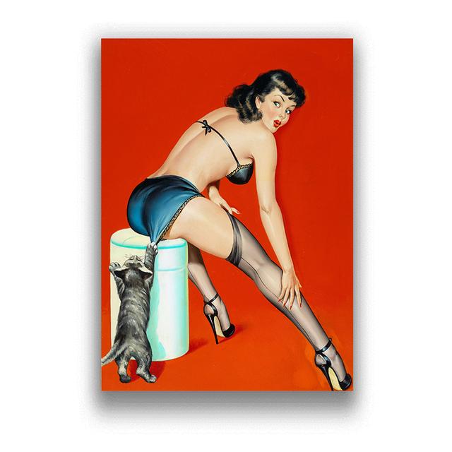 Сексуальная Красота Искусство Ретро Украшение Дома Комната Гостиная Диван Украшение Стены Картина