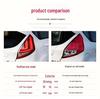 Compatible for Ford Fiesta 2009-2015: Smoked LED Taillight Assembly with DRL, Brake, and Turn Signal Lights.