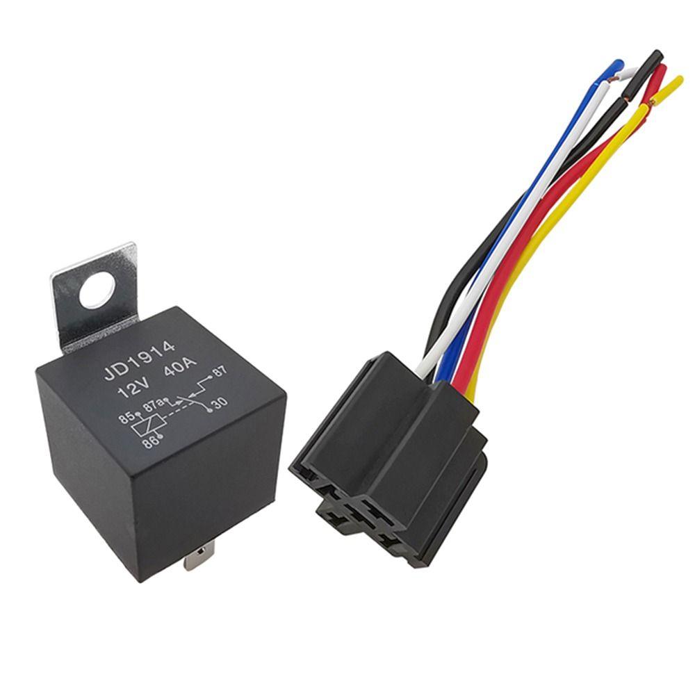 With Harness Relay Socket Power Switch 4Pin 5Pin 4P 5P Car Relay Automotive Relay 12V 24V 40A
