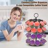 Coffee Pods Holder 40 Capacity Storage Organizer 360 Degrees Rotation Stand Metal