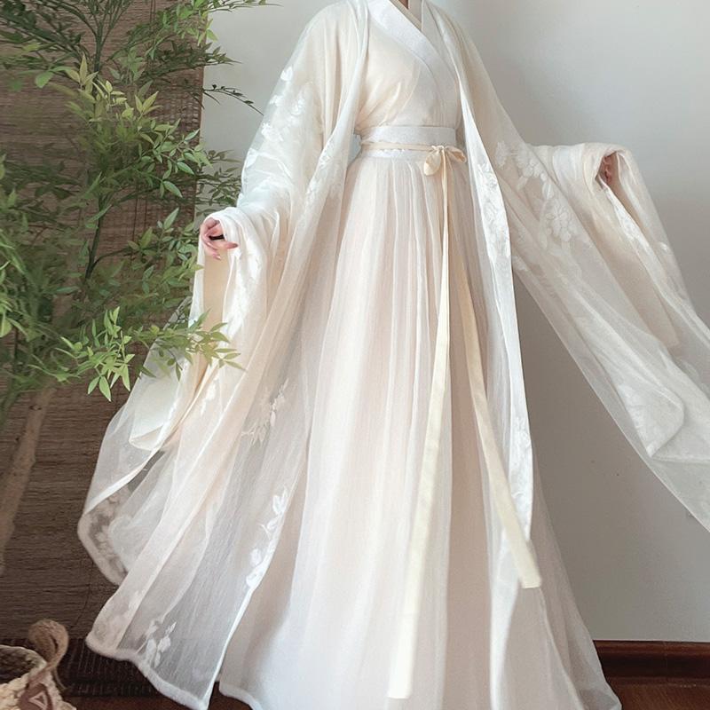 Оригинальный костюм Hanfu в китайском стиле Wei Jin с перекрестным вырезом и большим рукавом до талии Hanfu Fairy Hanfu