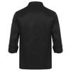 Mens Womens Unisex Chef Coat Double Breasted Design Contrast Color Trimming Cook Jacket Kitchen Uniform