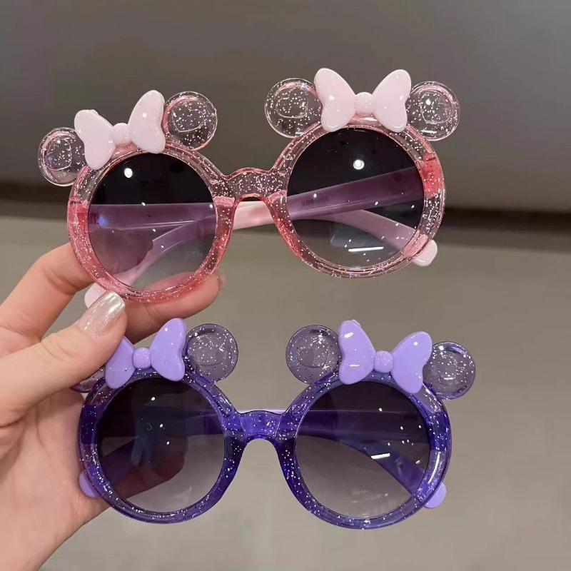 New Crystal Bow Children'S Sunglasses Sunscreen Cute Girls Fashion Trend Personalized Cartoon Eyeglasses Uv400 Eyewear